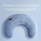 Little Pillow for Cats, Ultra Soft Fluffy Pet Calming Toy Half Donut Cuddler for Joint Relief Sleeping Improve Machine Washable