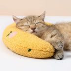 Little Pillow for Cats, Ultra Soft Fluffy Pet Calming Toy Half Donut Cuddler for Joint Relief Sleeping Improve Machine Washable
