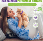 Calming Collar for Cats | Calming Cat Collars Adjustable Soother Anxiety Relief & Stress | Comfort Cat Calm Collars Water Resistant | Pheromone Collar for Cats Rapid Effect Lasts 45 Days (Purple)