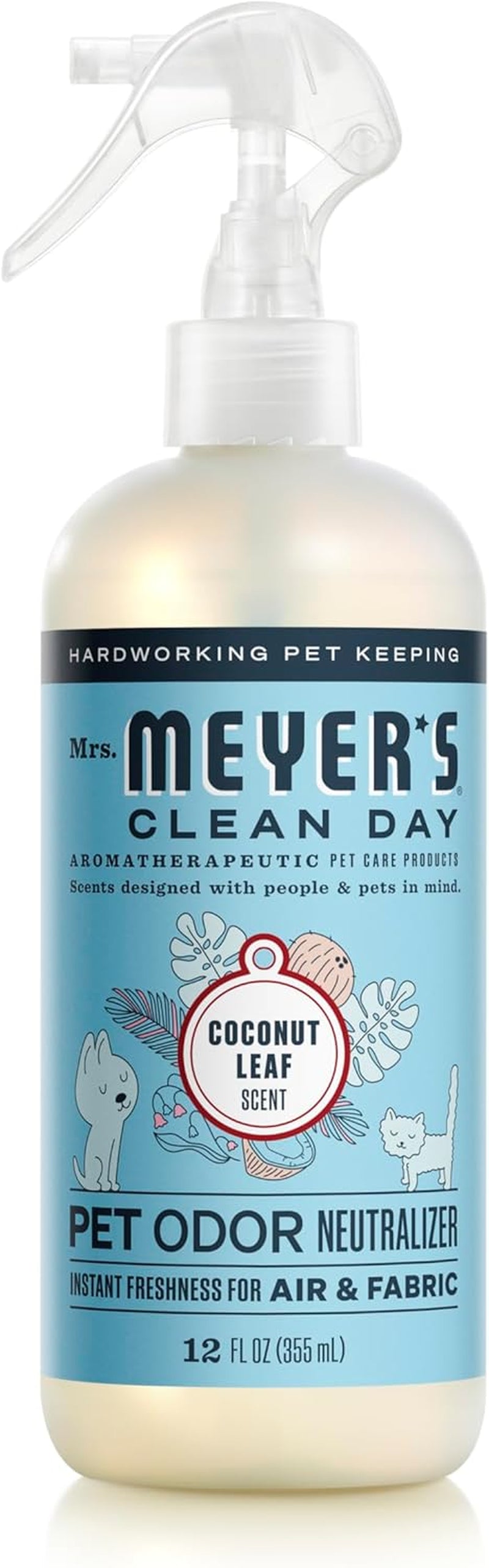 MRS. MEYER'S CLEAN DAY Pet Odor Neutralizer, Coconut Leaf Scent, 12Oz